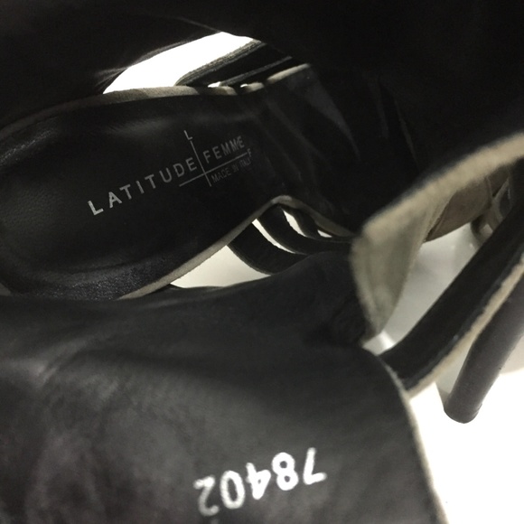 Latitude Femme Suede Heeled Ankle Bootie Sandals - Picture 6 of 8